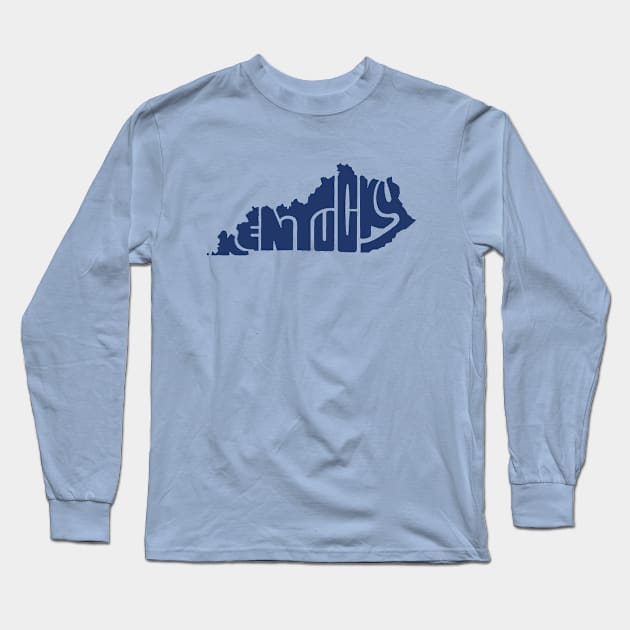 Kentucky Home State, Kentucky shaped like Kentucky Long Sleeve T-Shirt by State Your Name